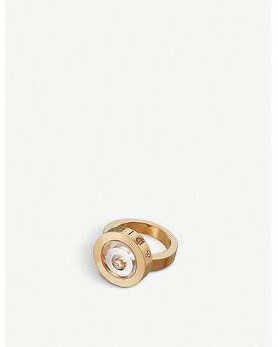 Chopard Happy Spirit 18ct Rose And White-gold Diamond Ring - Metallic