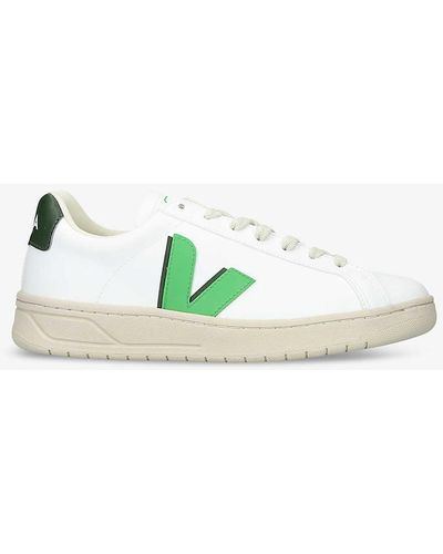 Veja Urca Cwl Logo-embroidered Low-top Coated-canvas Trainers - Green