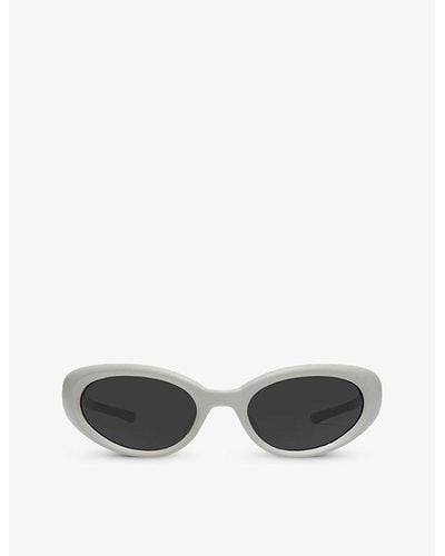 Gentle Monster Gelati G12 Oval-frame Acetate Sunglasses - Gray