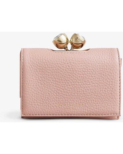 Ted Baker Tammyy Logo-embossed Leather Purse - Pink
