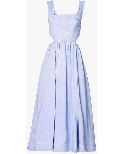 Aje The Mathilde Bubble Hem Midi Dress