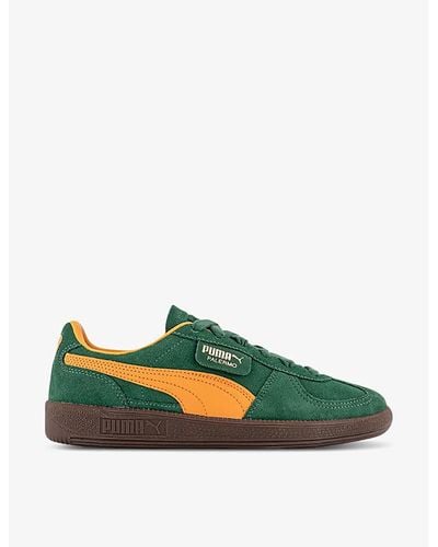 PUMA Palermo Logo-tab Suede Low-top Trainers 9. - Green