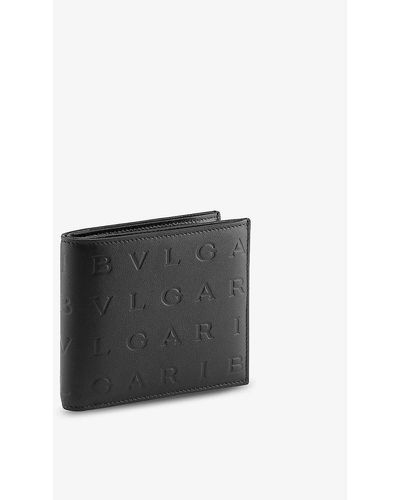 BVLGARI Infinitum Logo Leather Bifold Wallet - Black