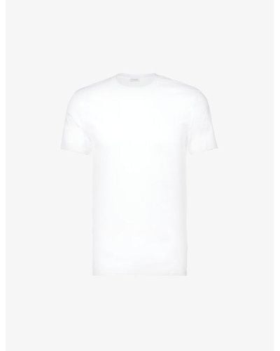 Zimmerli Business Class Crew-neck Cotton-jersey T-shirt - White