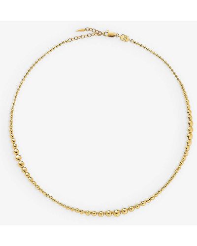 Missoma Articulated 18ct Recycled Yellow -plated Vermeil Recycled Sterling-silver And Cubic Zirconia Choker Necklace - Metallic