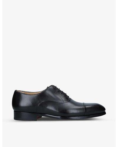 Magnanni Lace-up Leather Oxford Shoes - Black