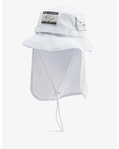 Nike Solefly X Air Jordan Brand-patch Stretch-woven Bucket Hat - White