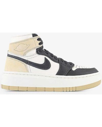 Nike Air Jordan 1 Panelled Leather High-top Trainers - White