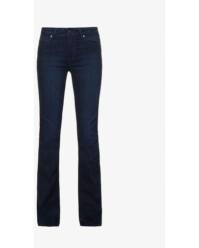 PAIGE Manhattan Boot Slim-fit High-rise Stretch-denim Jeans - Blue