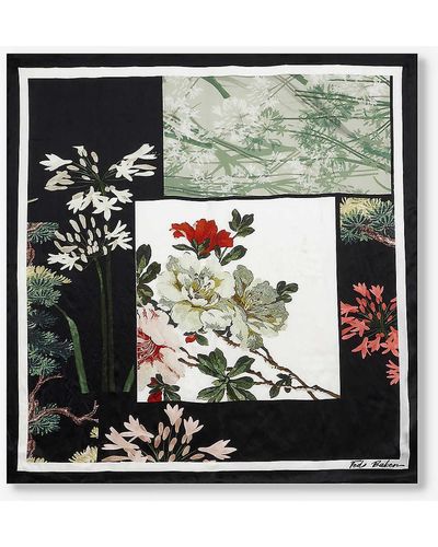 Ted Baker Janasi Floral-collage Silk Scarf - Black