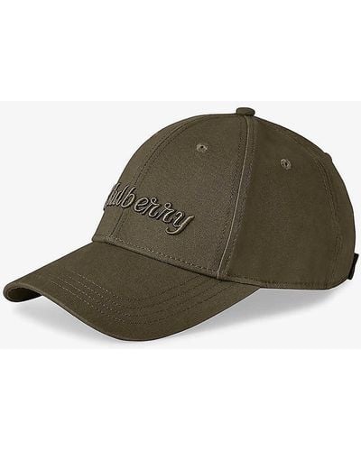 Mulberry Logo-embroidered Cotton-twill Baseball Cap - Green
