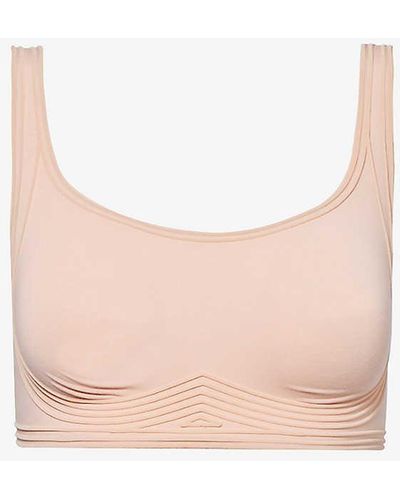 Wolford Contour Skin Scoop-neck Stretch-woven Bra - Pink