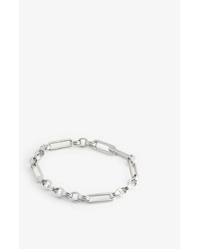 Missoma Axiom Sterling Silver-plated Chain Bracelet - White