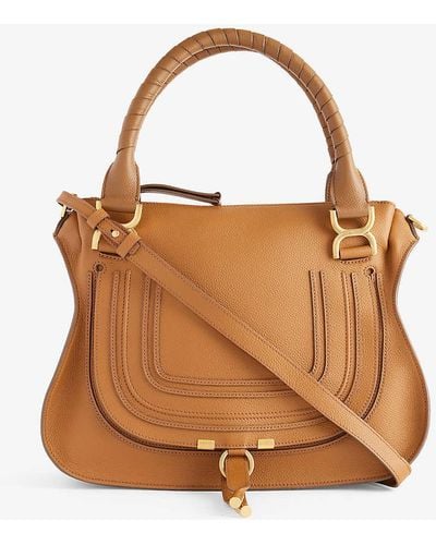 Chloé Marcie Medium Leather Shoulder Bag - Brown