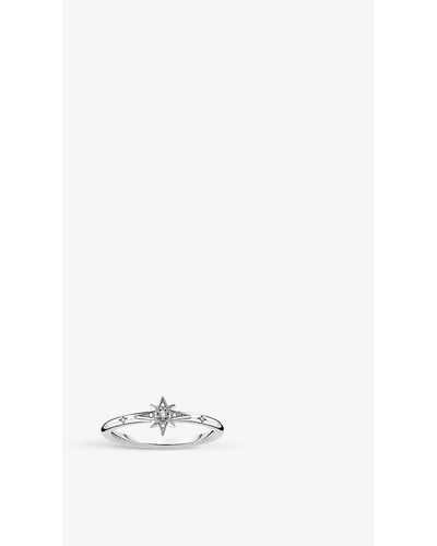 Thomas Sabo Star Sterling-silver And Zirconia Ring - White