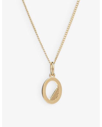 Rachel Jackson Art Deco O Initial 22ct Yellow Gold-plated Sterling-silver Necklace - Metallic