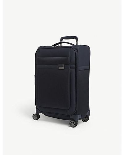 Samsonite Airea Upright Soft Case 4 Wheel Top-pocket Cabin Suitcase - Blue