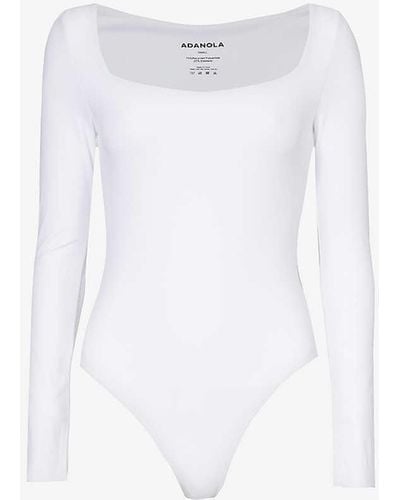 ADANOLA Ultimate Slim-fit Stretch-recycled Polyamide Bodysuit - White