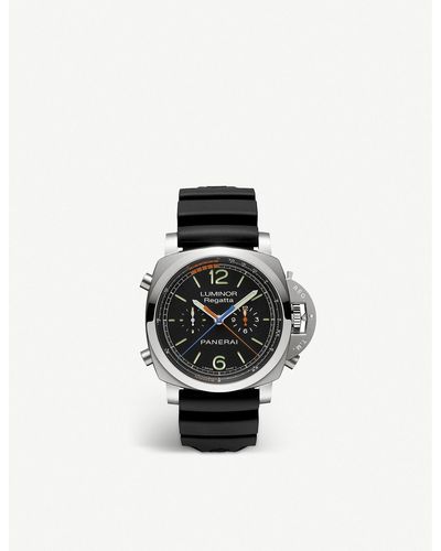 Panerai Pam00526 Luminor Regatta Chrono Flyback Titanium Chronograph Watch - Black