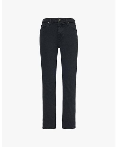 AG Jeans Mari Straight-leg High-rise Denim-blend Jeans - Blue