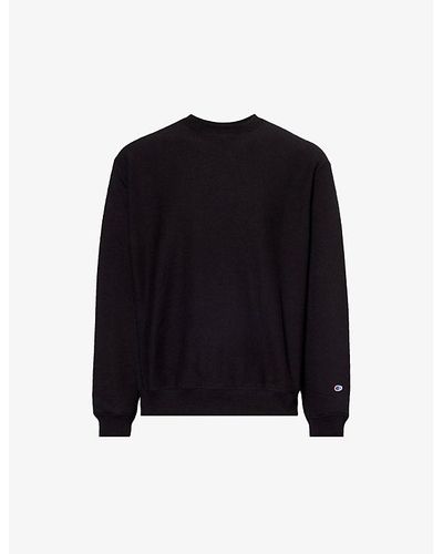 Champion Brand-appliqué Regular-fit Cotton-blend Sweatshirt - Black