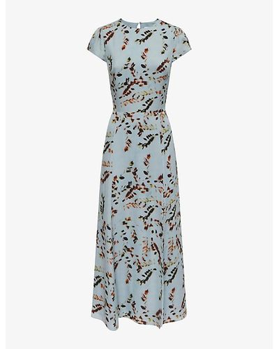 Reiss Livia Floral-print Woven Midi Dress - Multicolour