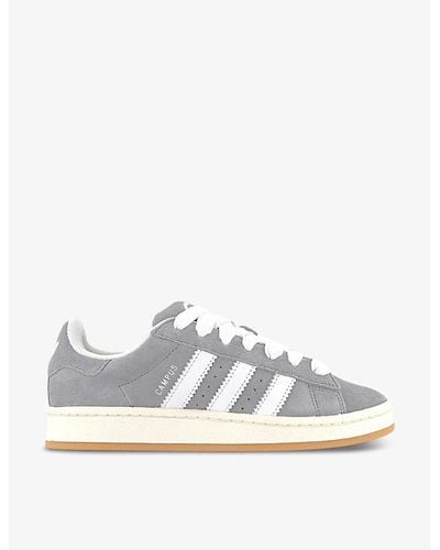adidas Campus 00s Brand-stripe Low-top Suede Sneakers - White