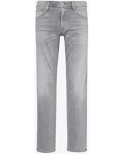 Citizens of Humanity Gage Straight-leg Mid-rise Stretch-denim Jeans - Grey