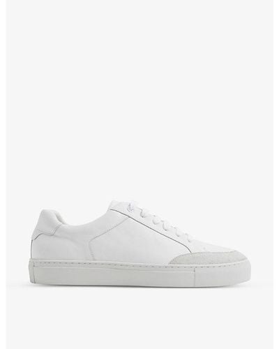 Reiss Ashley Low-top Leather Sneakers - White
