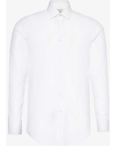 Paul Smith Darted Slim-fit Cotton Shirt - White