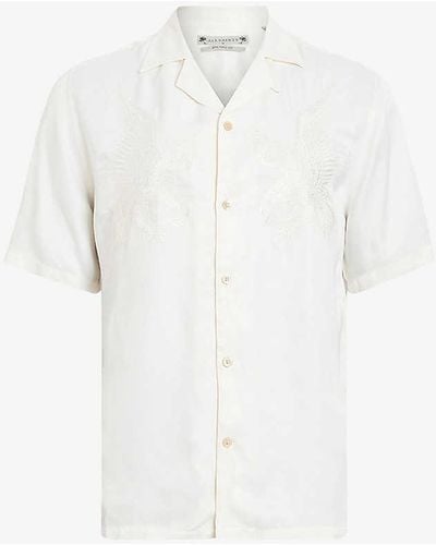 AllSaints Avalon Relaxed-fit Short-sleeve Woven Shirt X - White