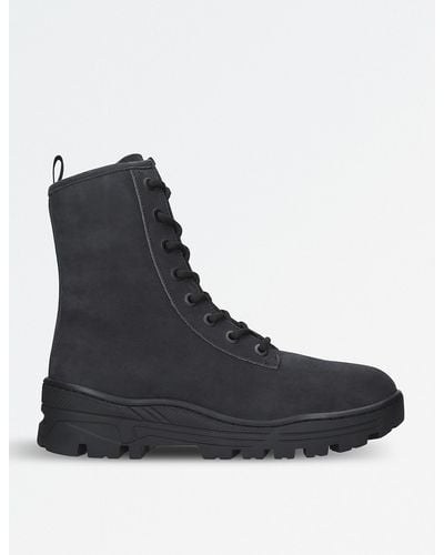 Yeezy Season 5 Nubuck-leather Military Boots - Black