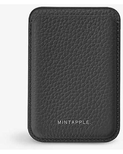 Mintapple Logo-embossed Magsafe Leather Wallet - White