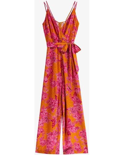 Ted Baker Harbble Wide-leg Woven Jumpsuit - Yellow
