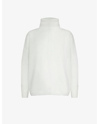 Varley Cavendish Relaxed-fit Stretch-woven Blend Sweater - White