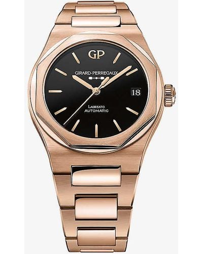 Girard-Perregaux 81010-52-3118-1cm Laureato 18ct Rose-gold Automatic Watch - Metallic