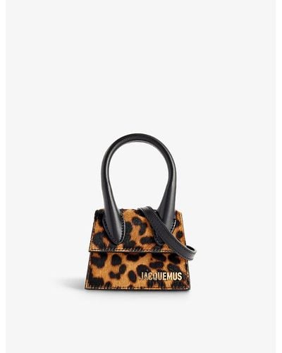 Jacquemus Le Chiquito Leopard-print Leather Top-handle Bag - Multicolor