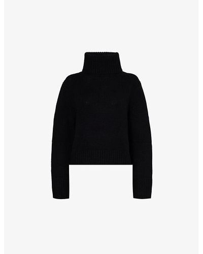 Polo Ralph Lauren Turtleneck Wool And Cashmere-blend Jumper - Black