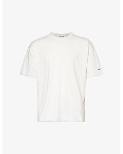 Champion Brand-appliqué Regular-fit Cotton-jersey T-shirt - White