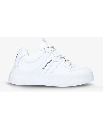 Naked Wolfe Pixie Leather Mid-rise Sneakers - White