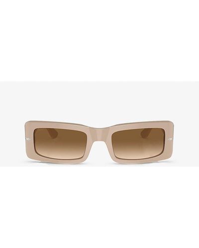 Persol Po3332s Francis Recgle-frame Acetate Sunglasses - White