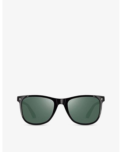 Aspinal of London Milano D-frame Acetate Sunglasses - Green