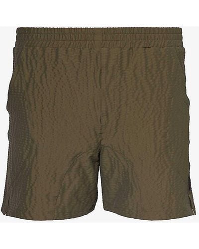 Saul Nash Seersucker-textured Elasticated-waist Shell Shorts X - Green