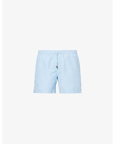 Sunspel Drawstring-waist Regular-fit Recycled-polyester Swim Shorts Xx - Blue