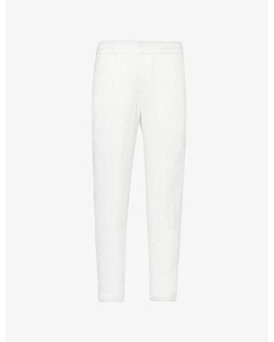 Orlebar Brown Cornell Tapered-leg Elasticated-waist Linen Trousers - White