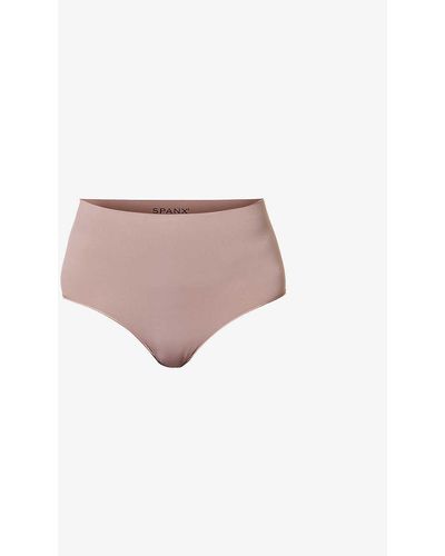 Spanx Ecocare High-rise Stretch-woven Brief - Pink