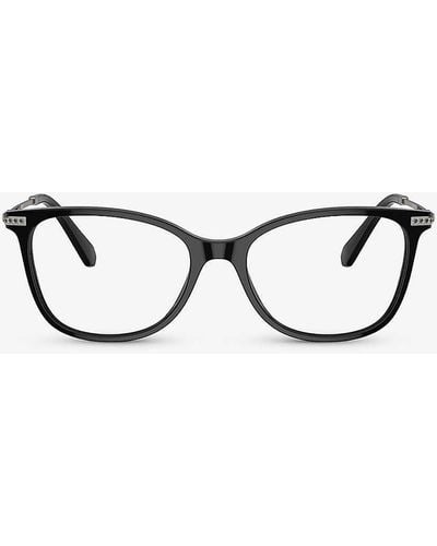 Swarovski Sk2010 Square-frame Acetate Optical Glasses - Black