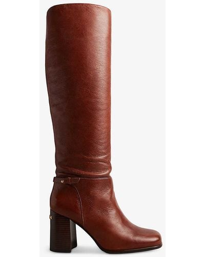 Ted Baker Charona Knee-high Leather Boots - Brown