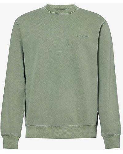 Carhartt Duster Brand-embroidered Relaxed-fit Cotton-jersey Sweatshirt X - Green