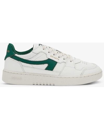 Axel Arigato Dice-a Panelled Leather And Suede Low-top Trainers - Green